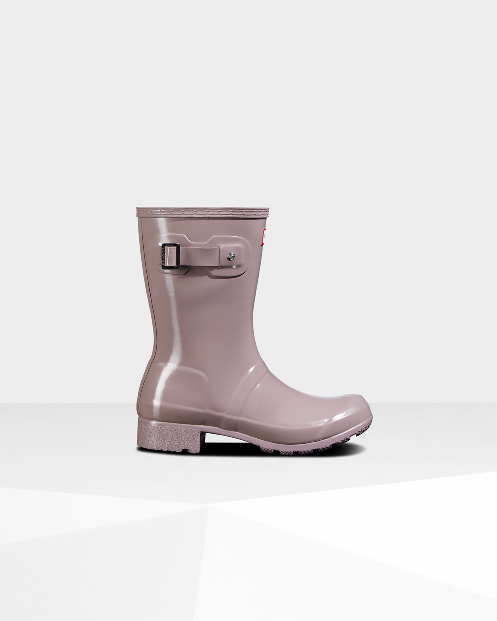 Womens Short Rain Boots - Hunter Original Tour Foldable Gloss (04UXGMKFZ) - Purple